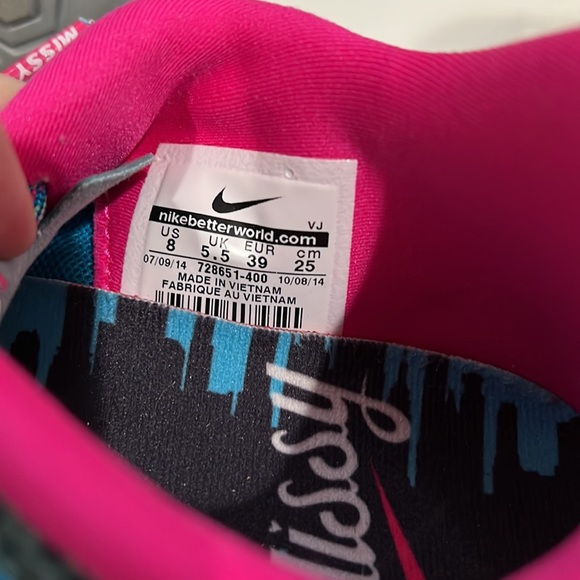 Nike Free 5.0 special edition Missy Miller Size 8. Worn only once! - Picture 7 of 12